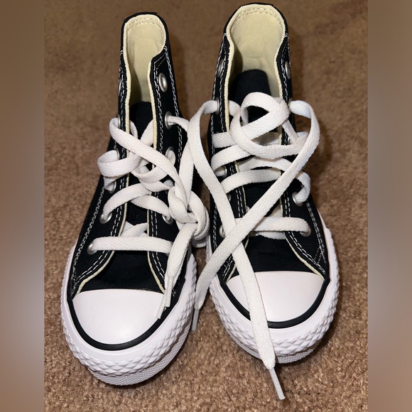 Converse Kids Black and White High-Top Lifted Sneakers Eva - Picture 3 of 8